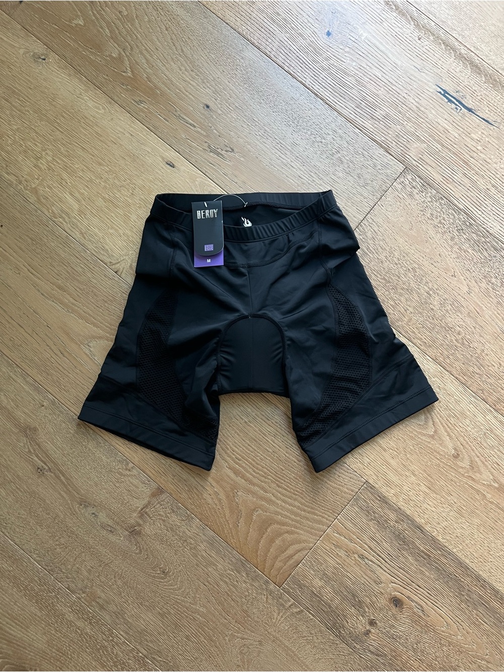 BEROY Women’s Padded Cycling Shorts M Black 3D Gel Bike Shorts NWT